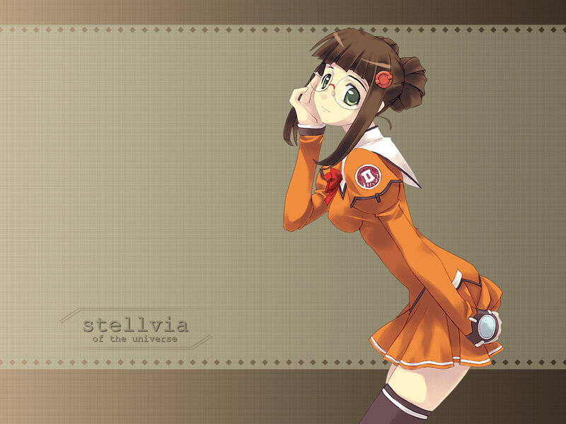 anime girl in orange uniform