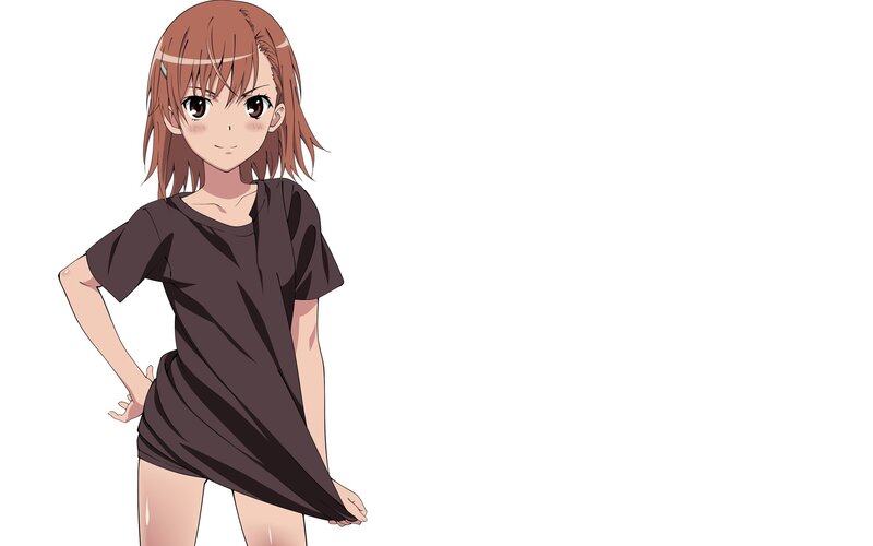 anime girl in oversized shirt