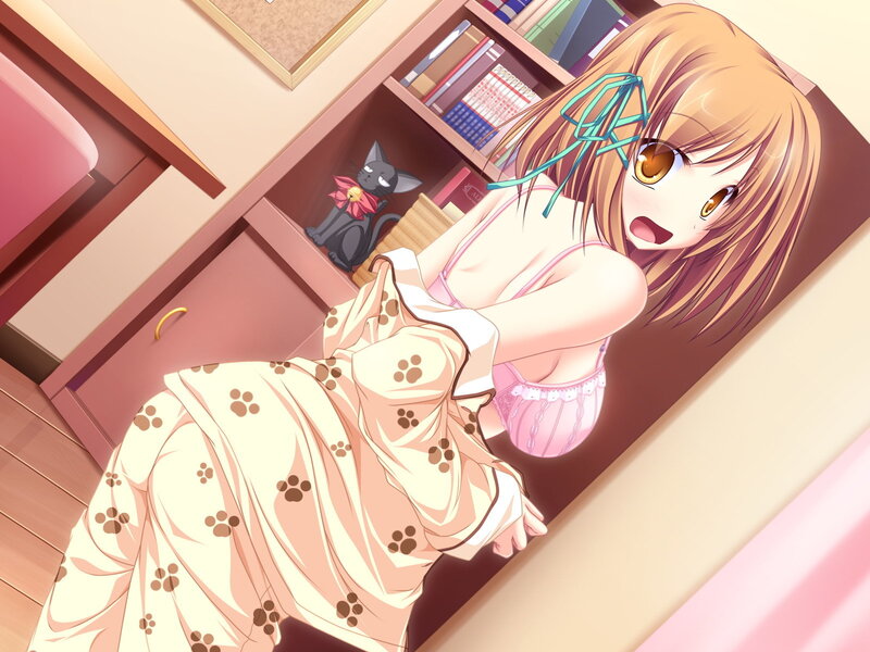 anime girl in pajamas