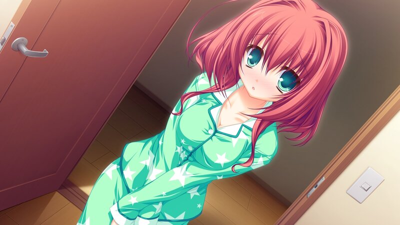 anime girl in pajamas