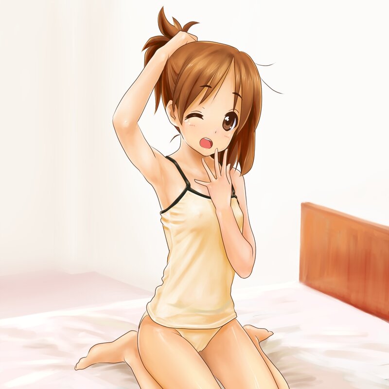 Anime girl in pajamas
