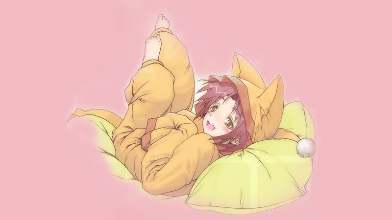 anime girl in pajamas