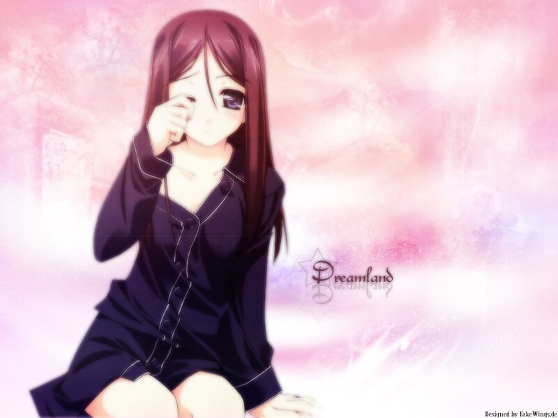 anime girl in pajamas