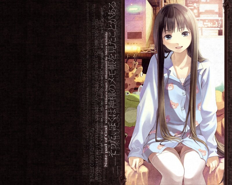 anime girl in pajamas