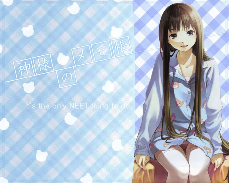 anime girl in pajamas