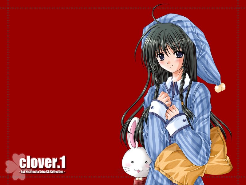 Anime girl in pajamas