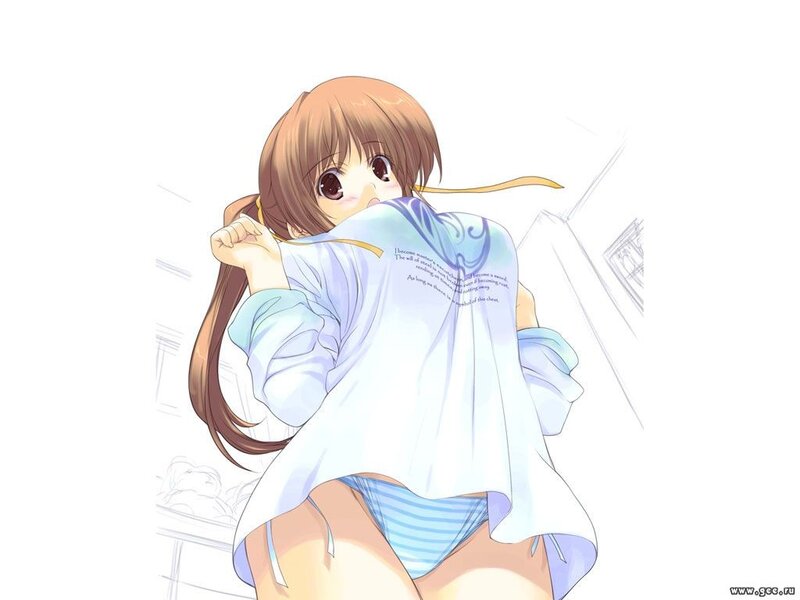 anime girl in pajamas