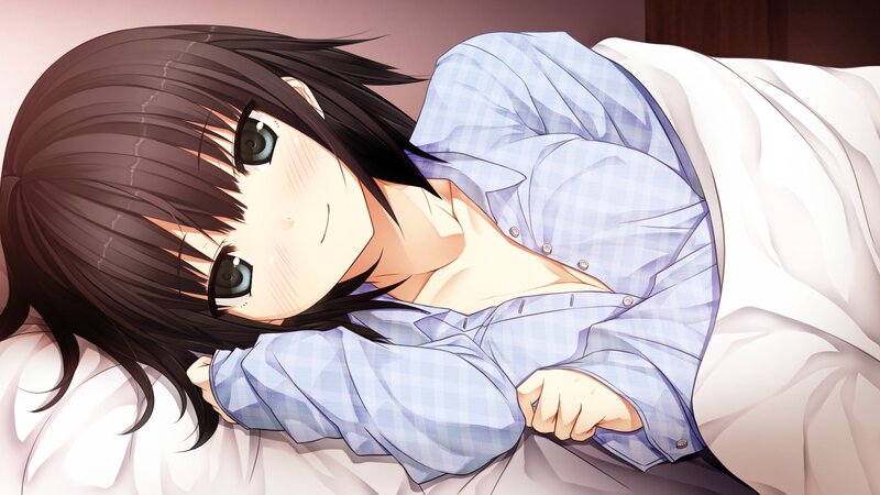 anime girl in pajamas