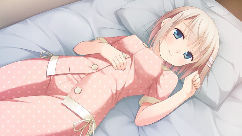 anime girl in pajamas