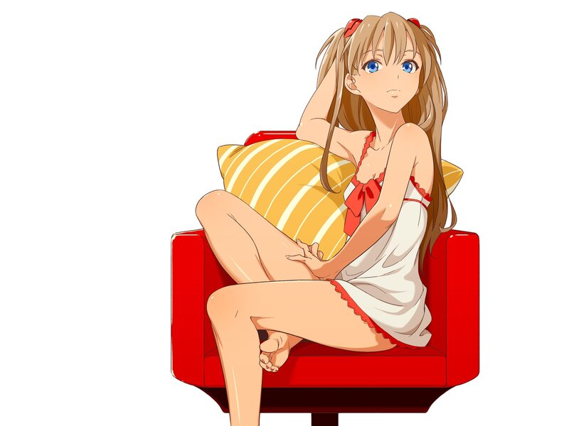 anime girl in pajamas