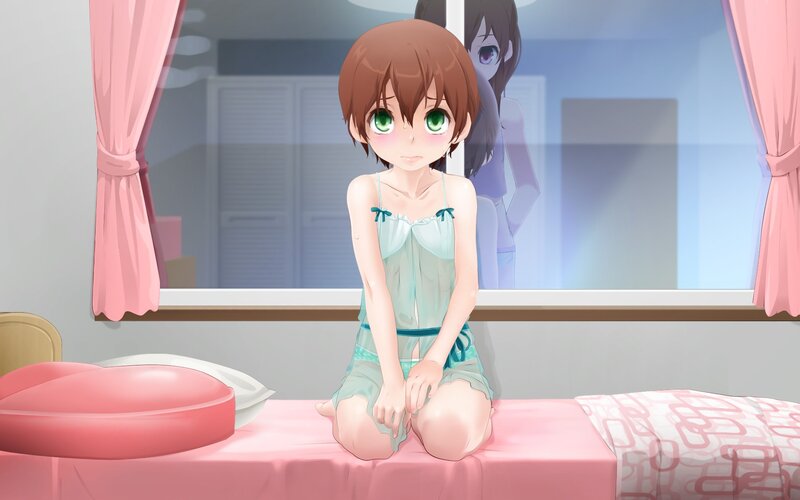 anime girl in pajamas