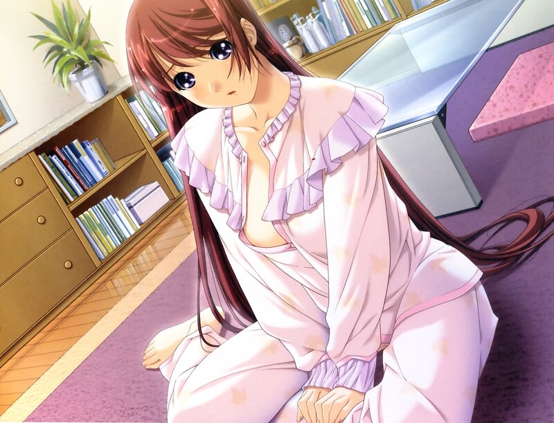 anime girl in pajamas