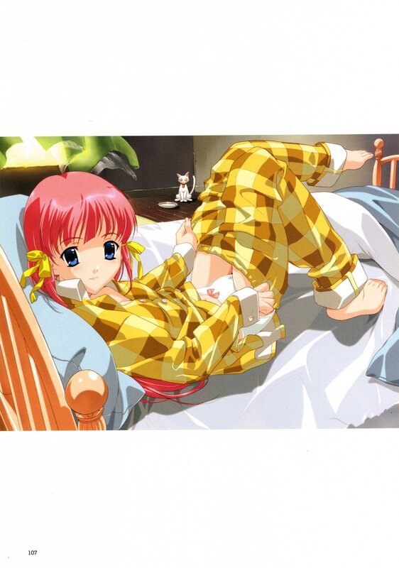anime girl in pajamas