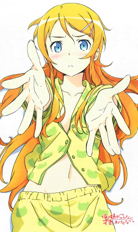 anime girl in pajamas