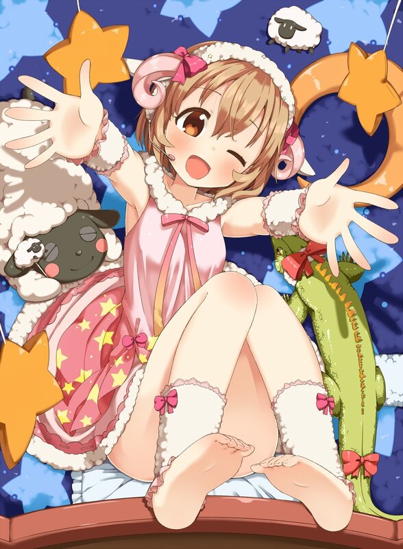 Anime girl in pajamas
