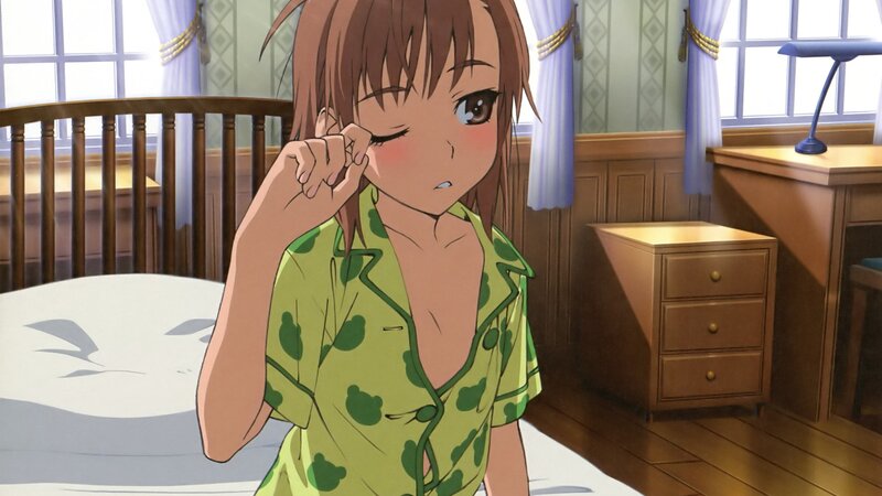 anime girl in pajamas
