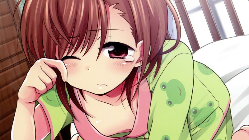 anime girl in pajamas