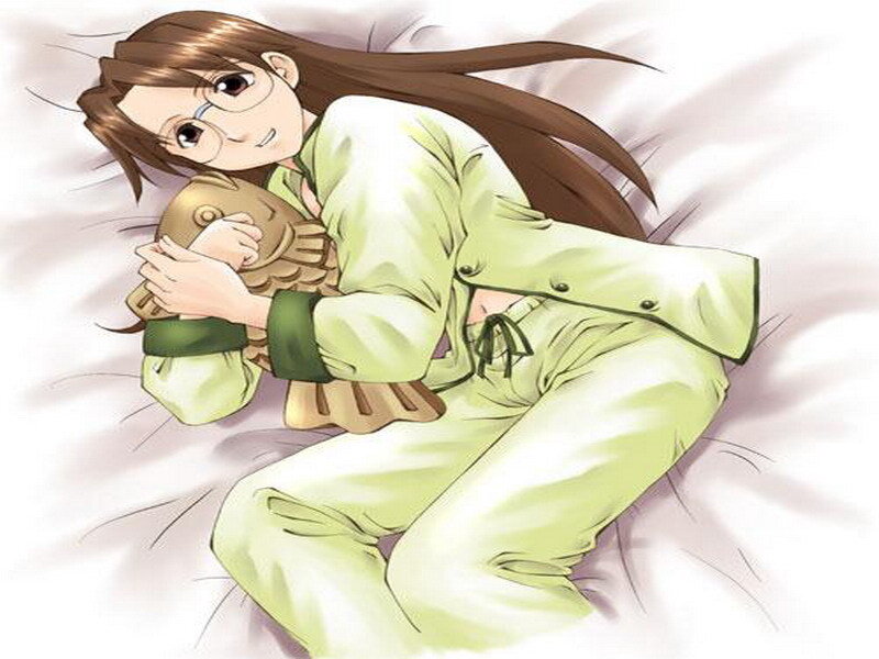 Anime girl in pajamas