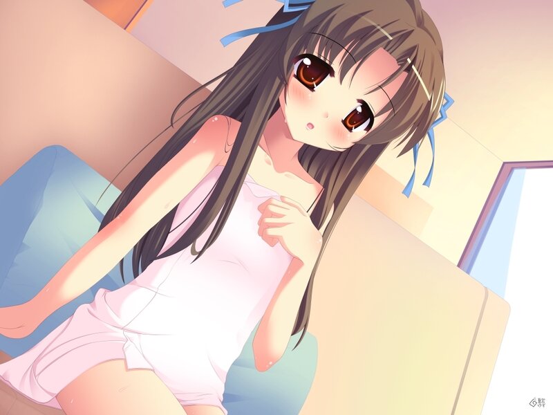 Anime Girl in Pajamas — Pink, Calm, Morning, Bed