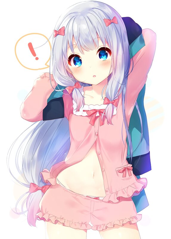 Anime Girl in Pajamas — Pink, Playful