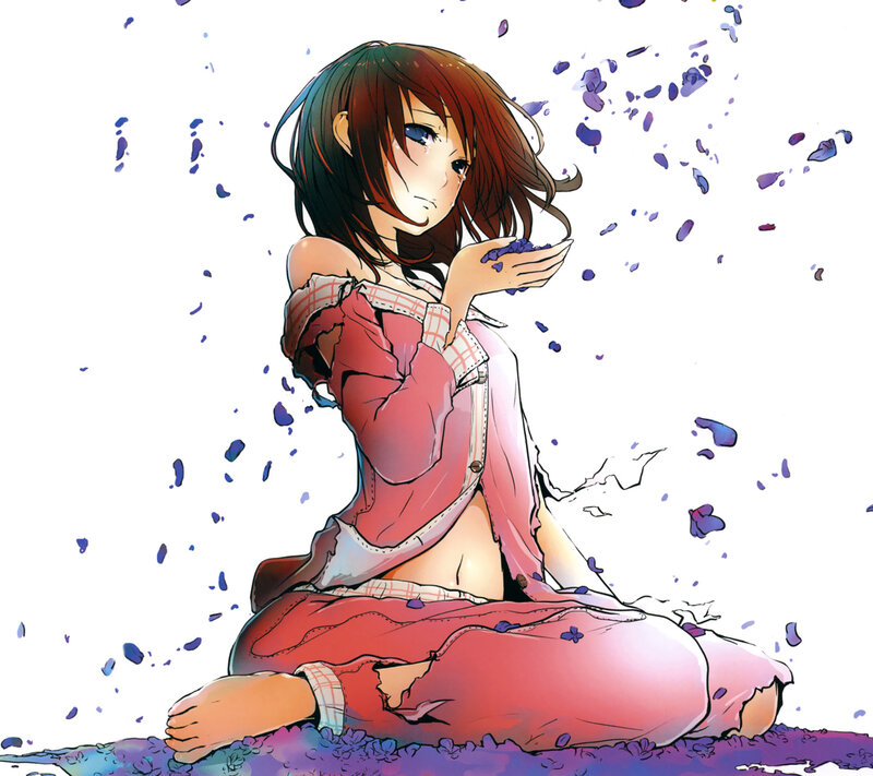 Anime Girl in Pajamas — Purple, Melancholic
