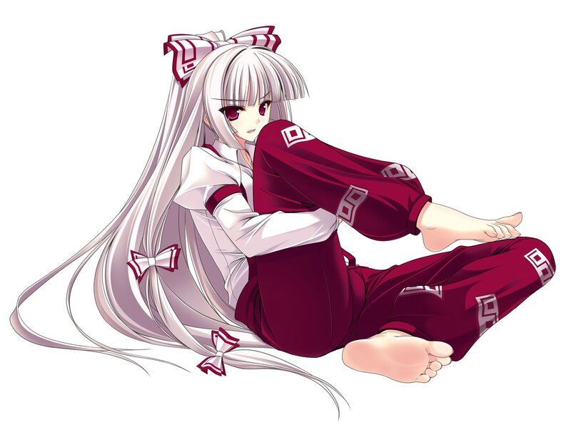 Anime Girl in Pajamas — White, Calm, Long Hair
