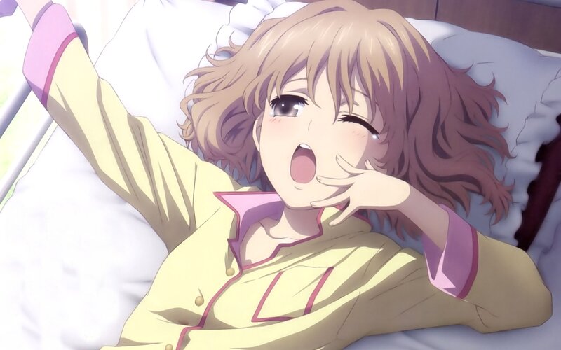 Anime Girl in Pajamas — Yellow