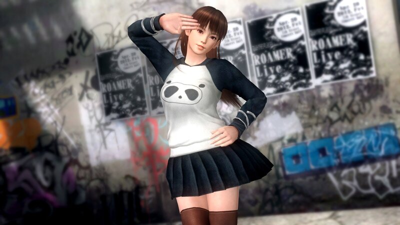 anime girl in panda sweater