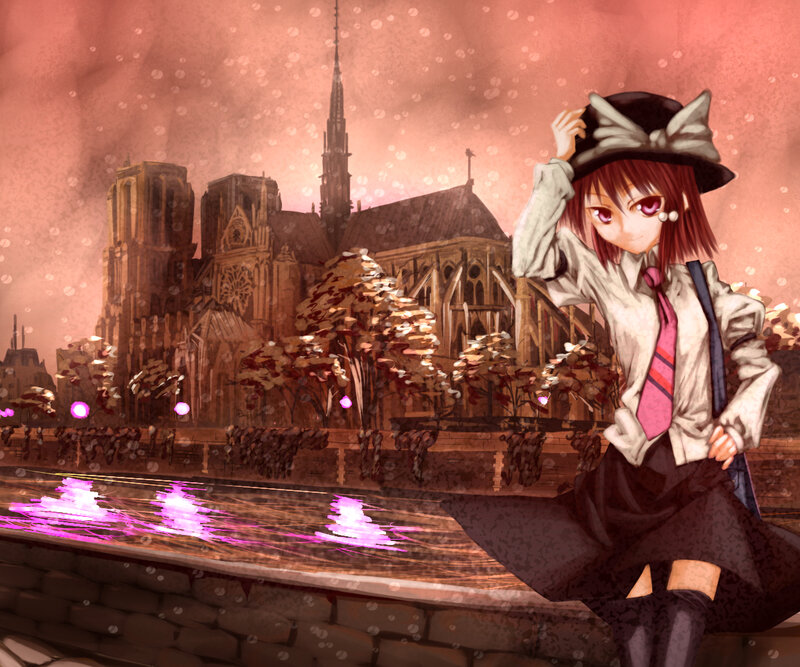 anime girl in paris