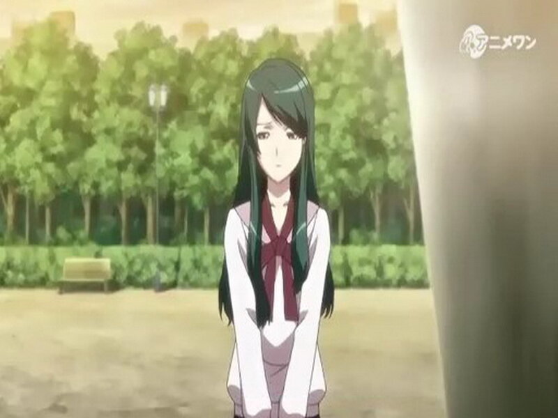anime girl in park