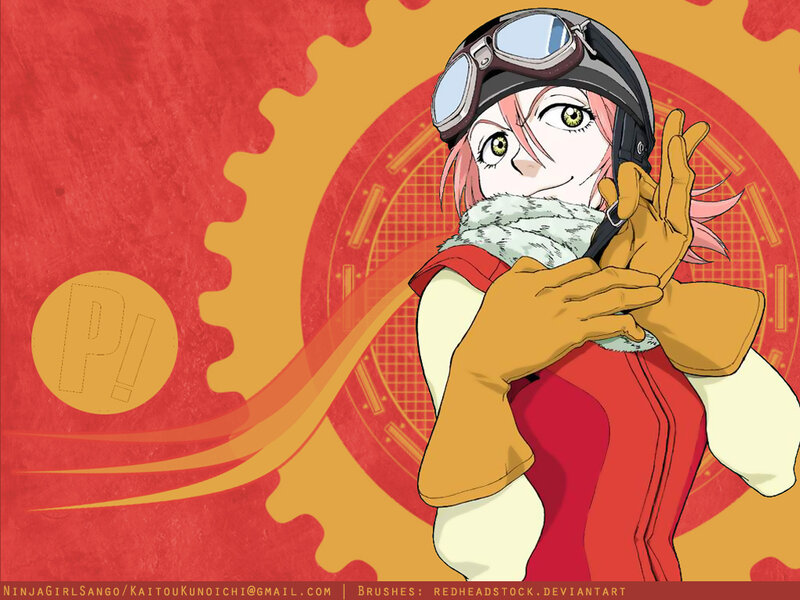 anime girl in pilot gear
