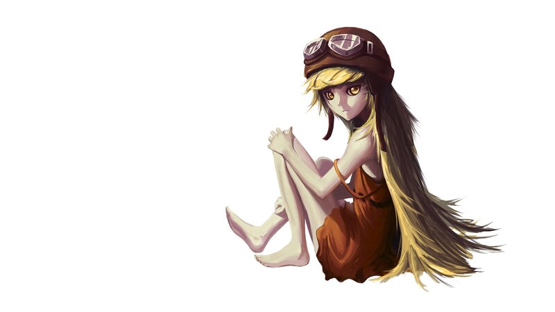 anime girl in pilot helmet