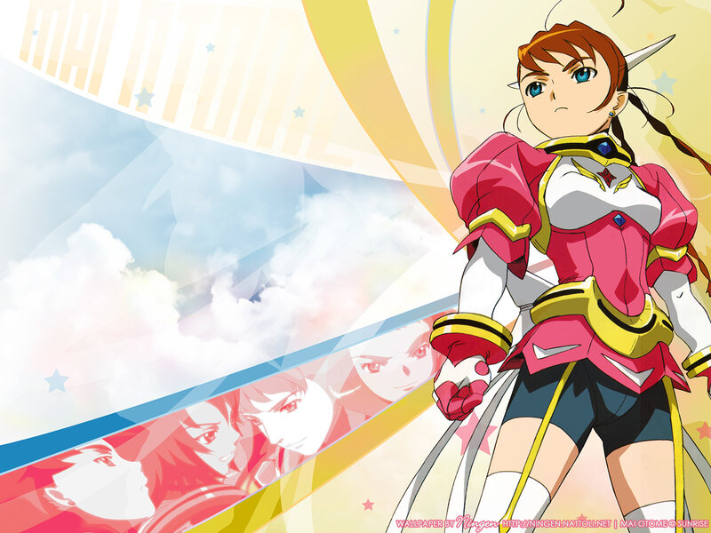 anime girl in pink armor