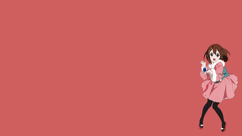 Anime Girl in Pink Coat — Red
