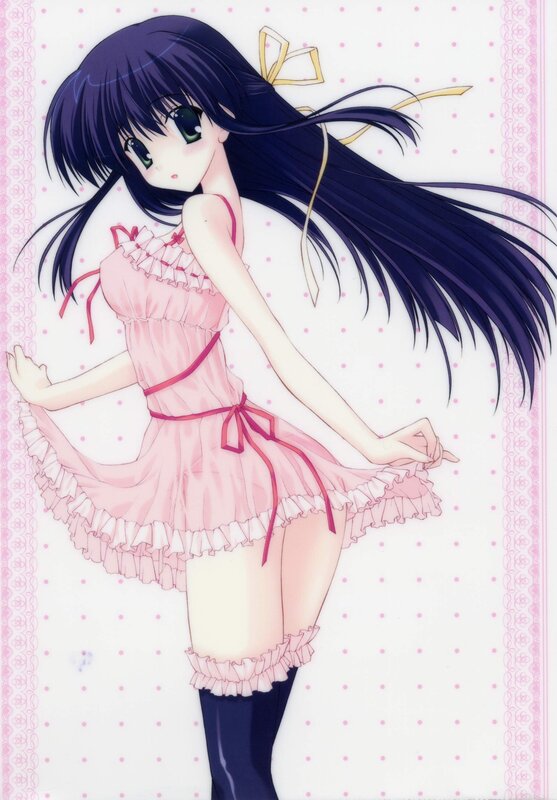 anime girl in pink dress