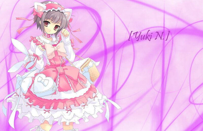 anime girl in pink dress