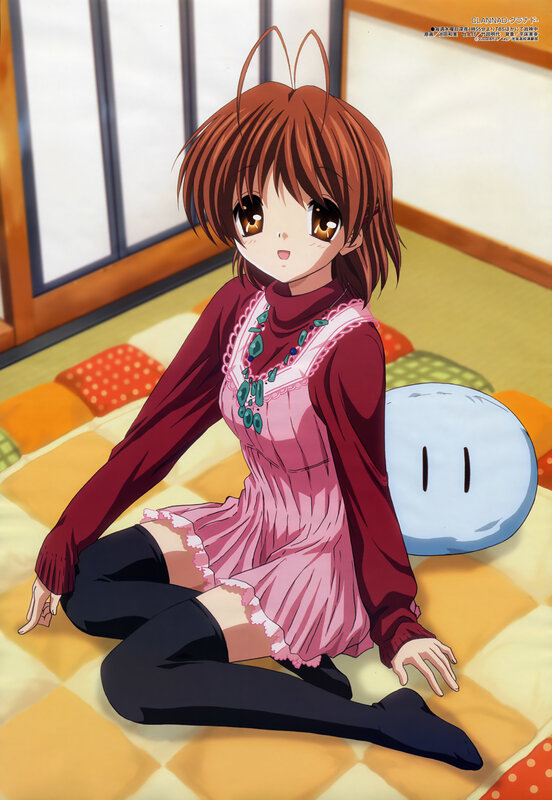 Anime girl in pink dress