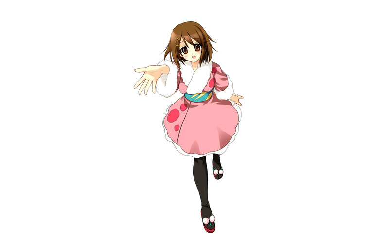 anime girl in pink dress