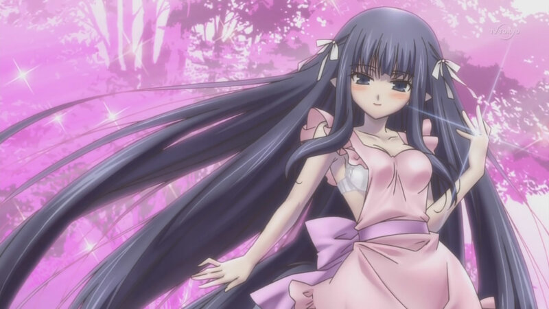 anime girl in pink dress