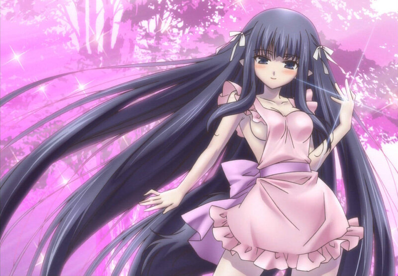 anime girl in pink dress