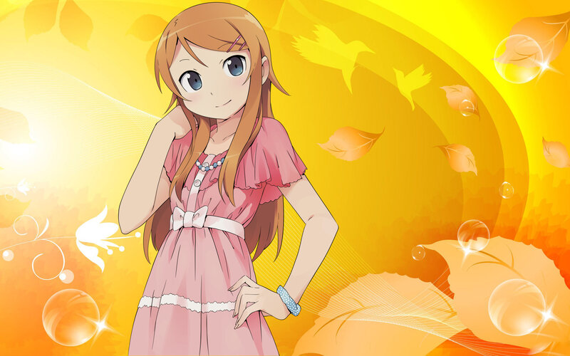anime girl in pink dress