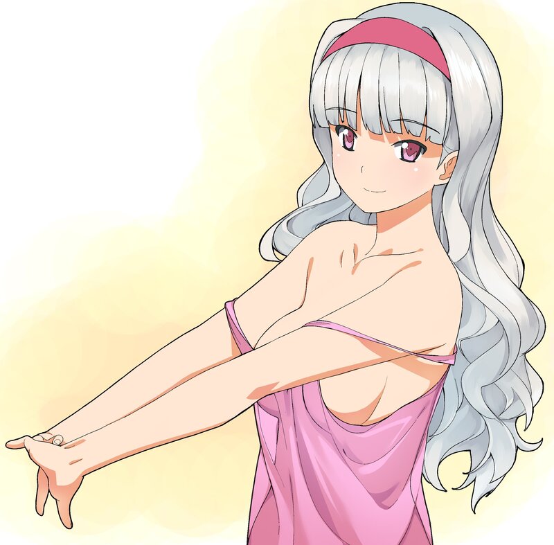 anime girl in pink dress