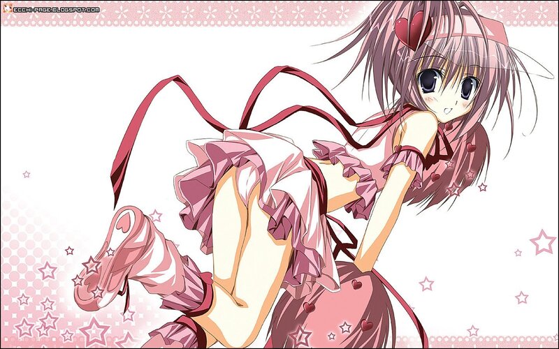 anime girl in pink dress