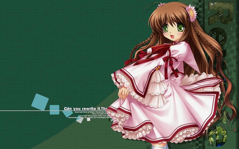 anime girl in pink dress