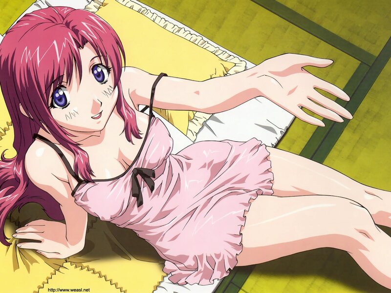 anime girl in pink dress