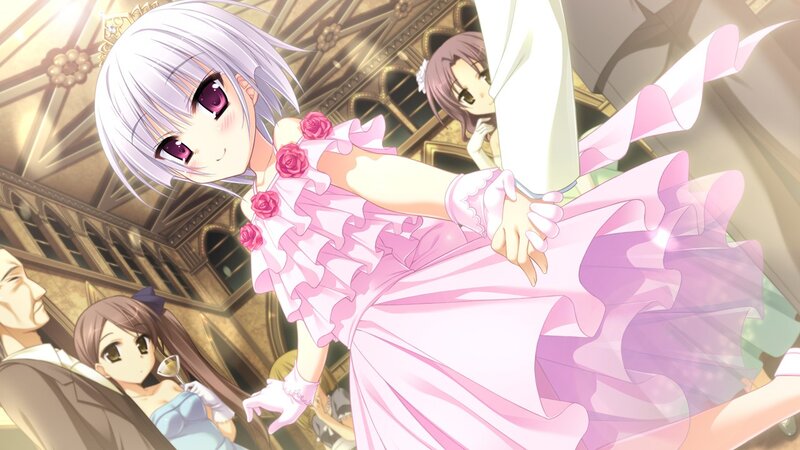 anime girl in pink dress