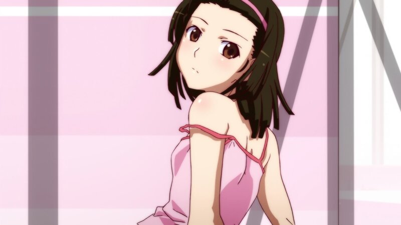 anime girl in pink dress