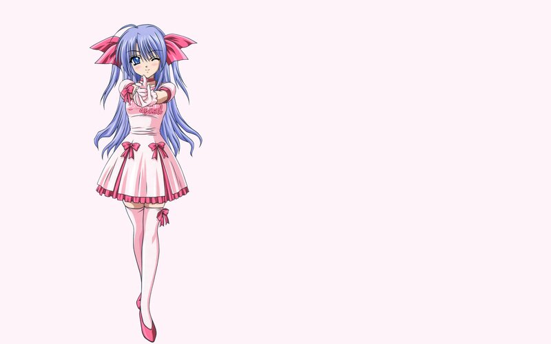 anime girl in pink dress