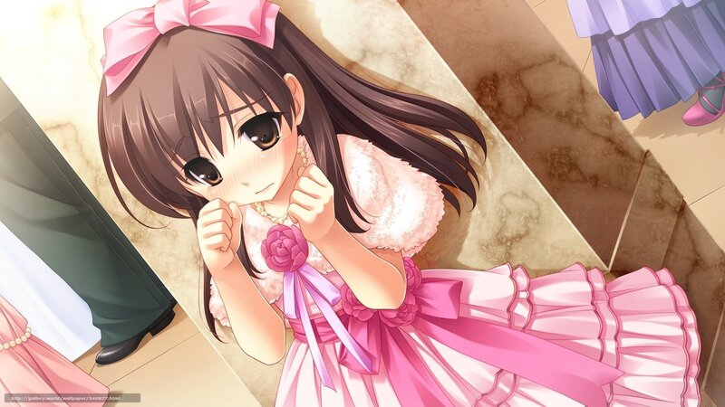 anime girl in pink dress