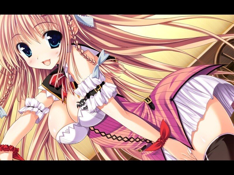 anime girl in pink dress